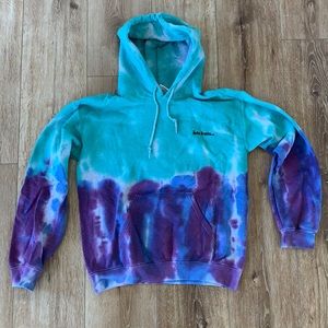 Tie-Dye Blue and Purple Women's Hoodie